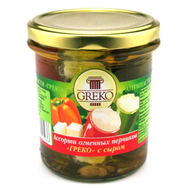 Ассорти огненных перчиков ГРЕКО с сыром Santreyd 9799