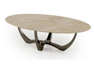 Овальный мраморный журнальный столик