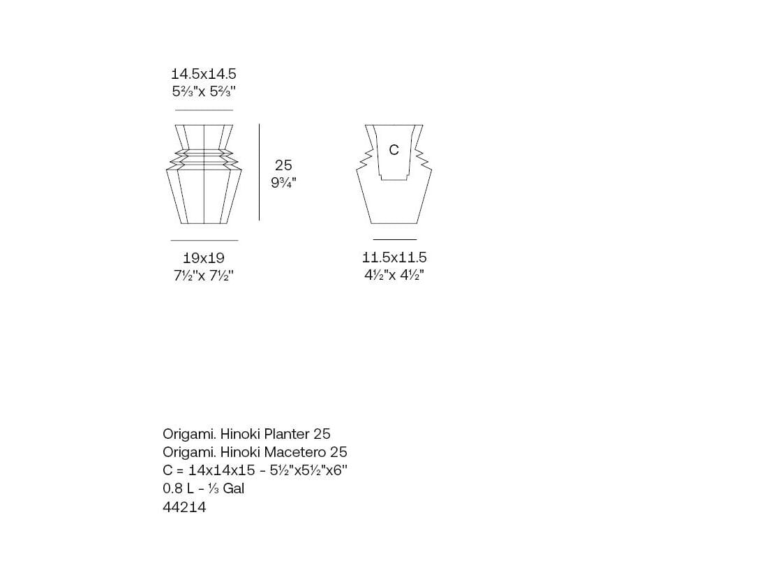 Садовый горшок Vondom оригами ARCH-00096174 - Вид №7