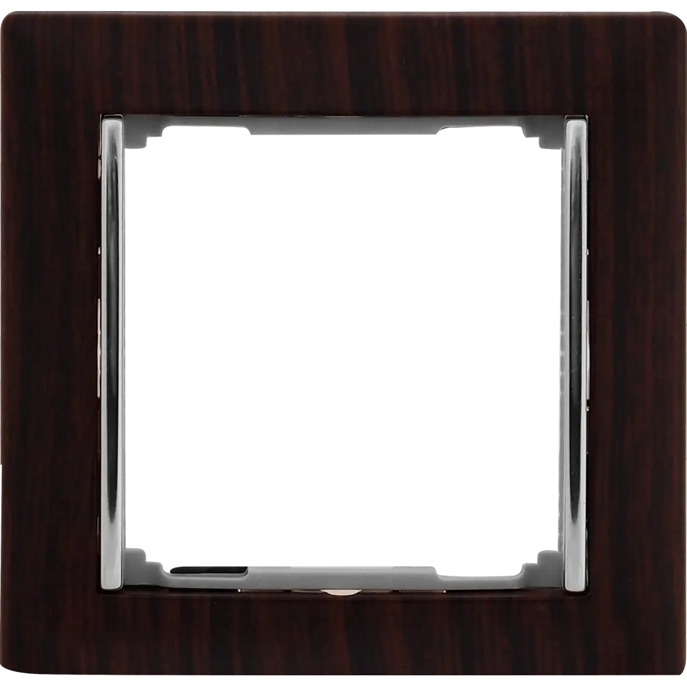 Рамка для розеток и выключателей Legrand Valena 1 пост, цвет тёмное дерево/серебряный штрих STLM-2132365