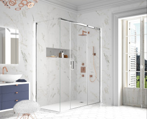 Дверь душевая для установки с боковой панелью GSC1325H L или R Merlyn Arysto Хромированный