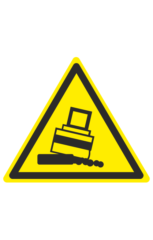 68459 Знак "Осторожно. Возможно опрокидывание"  Предупреждающие знаки размер 100 х 100 мм Спецодежда 