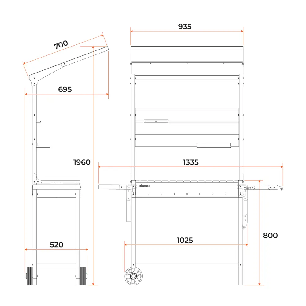 GRATAR Мангал с крышей для идеального шашлыка на природе 82183691 STLM-0021503 - Вид №6