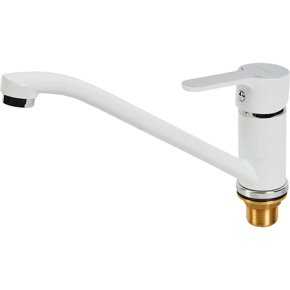 Смеситель для кухни Voda Snow 13.5 см латунь цвет белый SW 05 STLM-2105730
