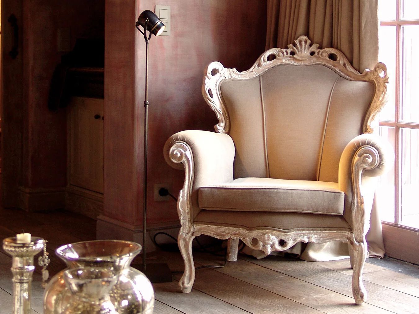 Регулируемая напольная лампа для чтения из латуни Authentage Lighting Micro ARCH-00052416 - Вид №1