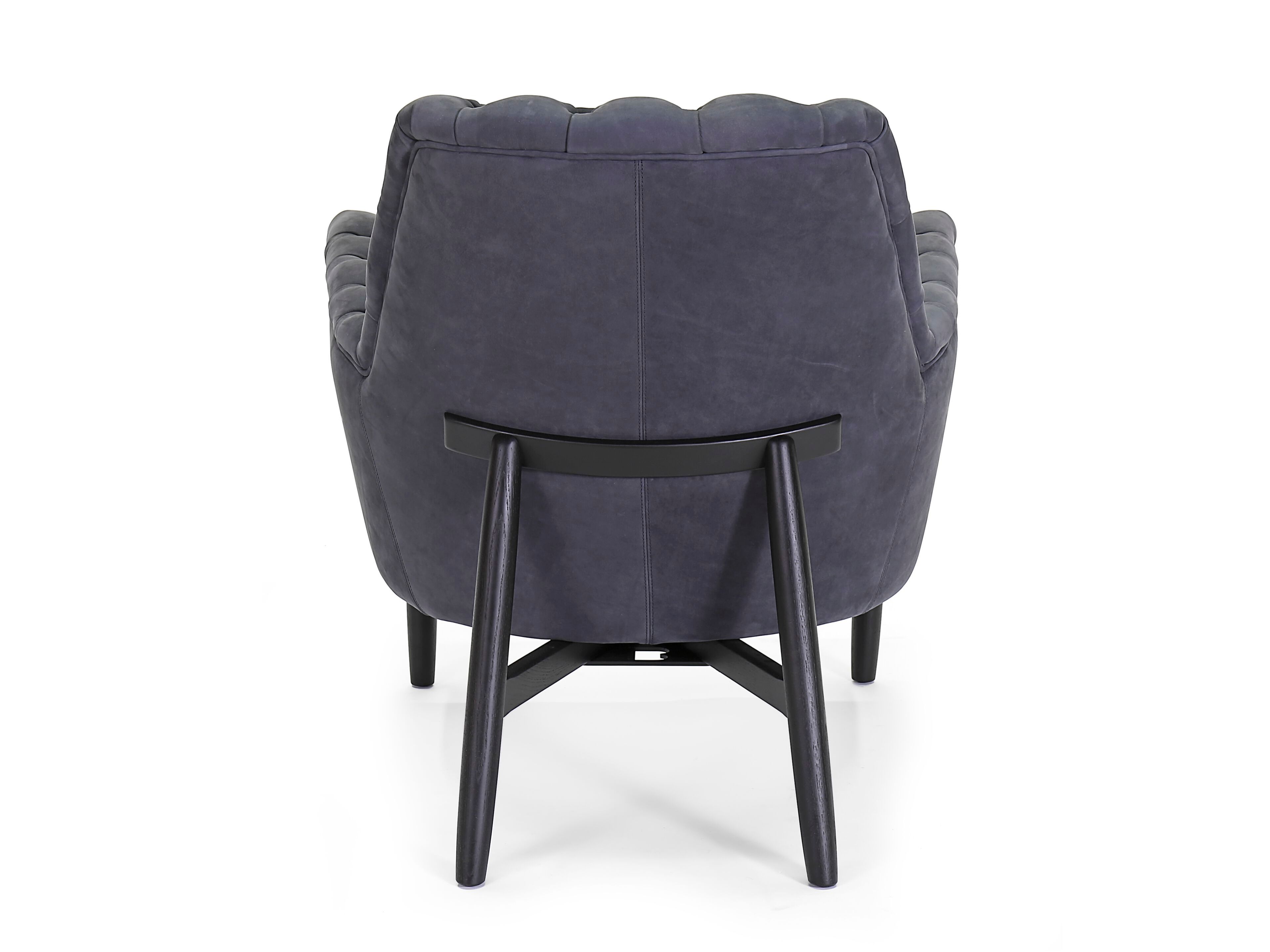 Кресло capitonné из нубука с подлокотниками Borzalino EVE CAPITONNÉ ARCH-00138409 - Вид №1