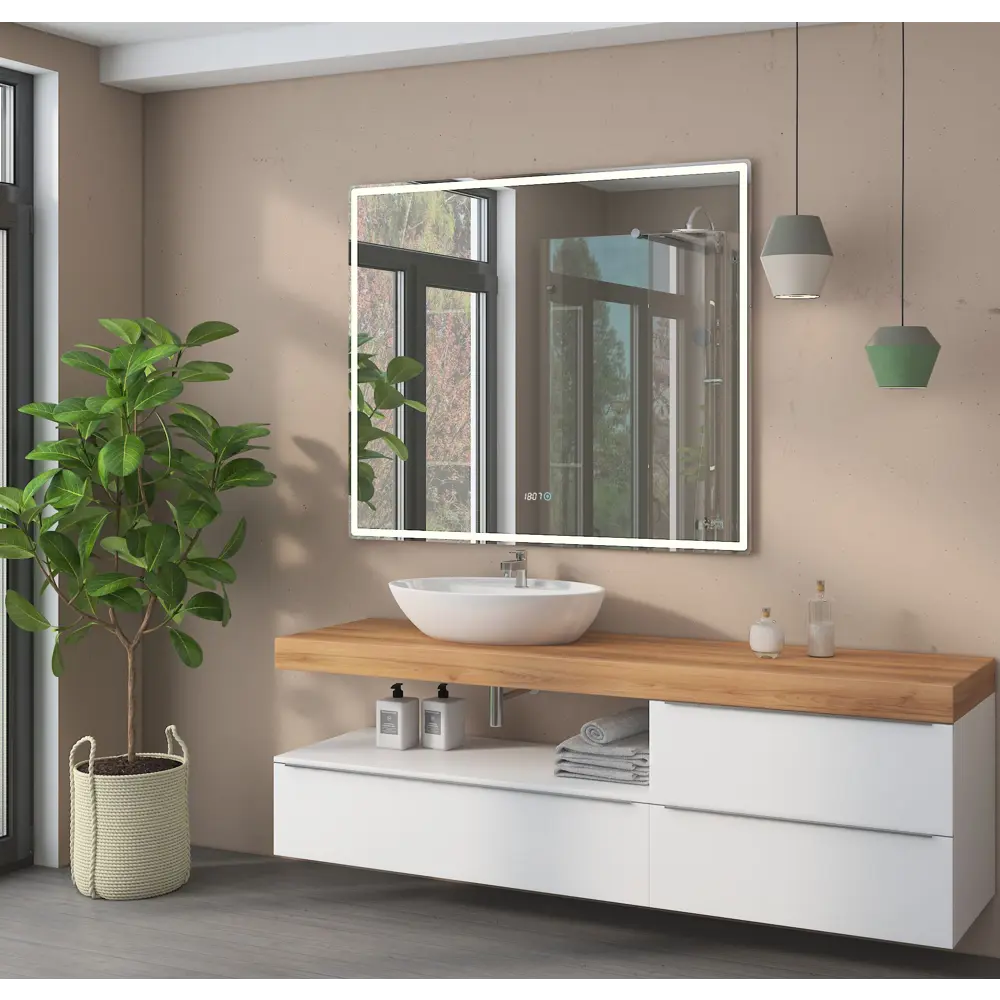 Зеркало для ванной Vigo Mirti Comfort с подсветкой 120x100 см STLM-2136115
