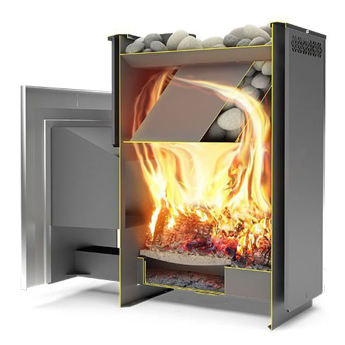 Печь для бани Теплодар Сибирь Панорама 20 ЛРК с теплообменником 265 - Вид №1