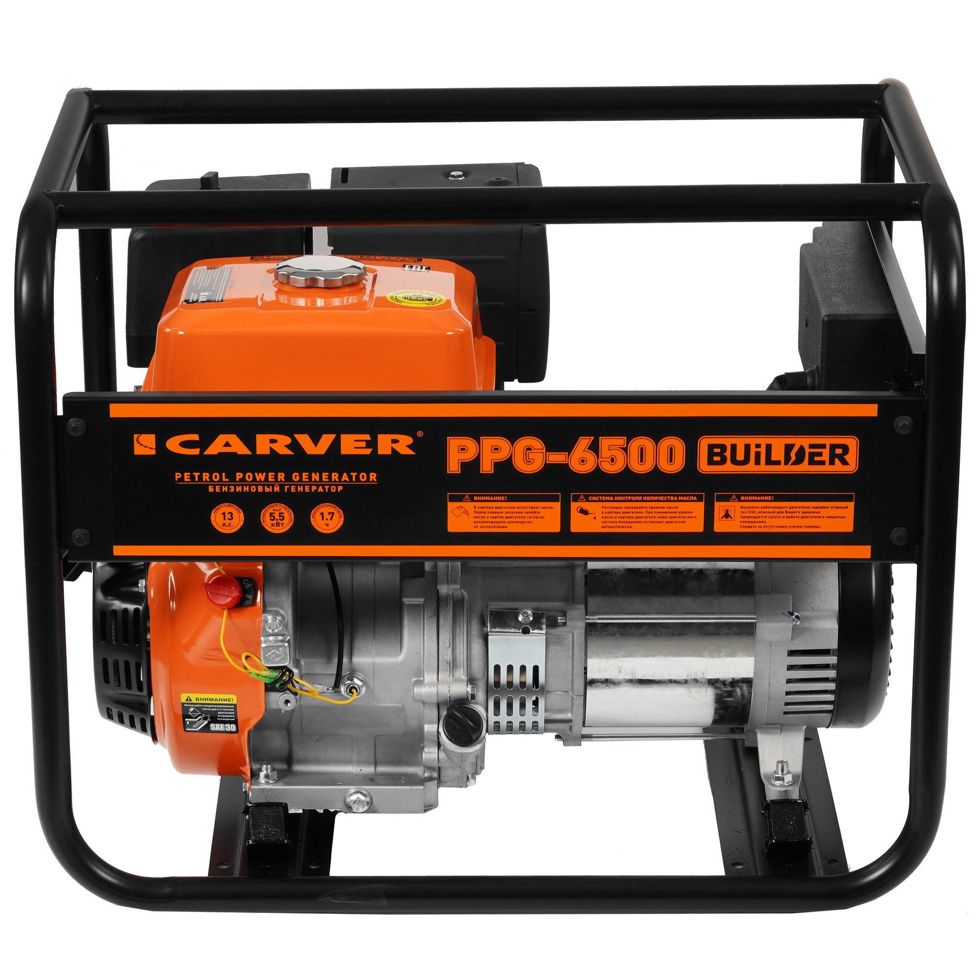 Электрогенератор   бензиновый Carver PPG-6500 BUILDER 1183100 STDN-0002936 - Вид №4
