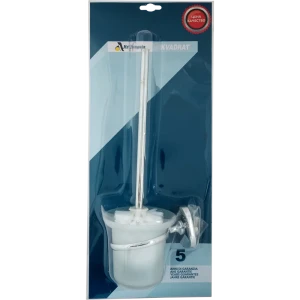 Ёршик подвесной для унитаза Mr Penguin Квадрат стекло цвет белый