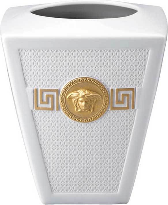 10562569 Rosenthal Versace Ваза Rosenthal Versace Символ Версаче 15см, фарфор, белая (золотая Медуза) Фарфор 