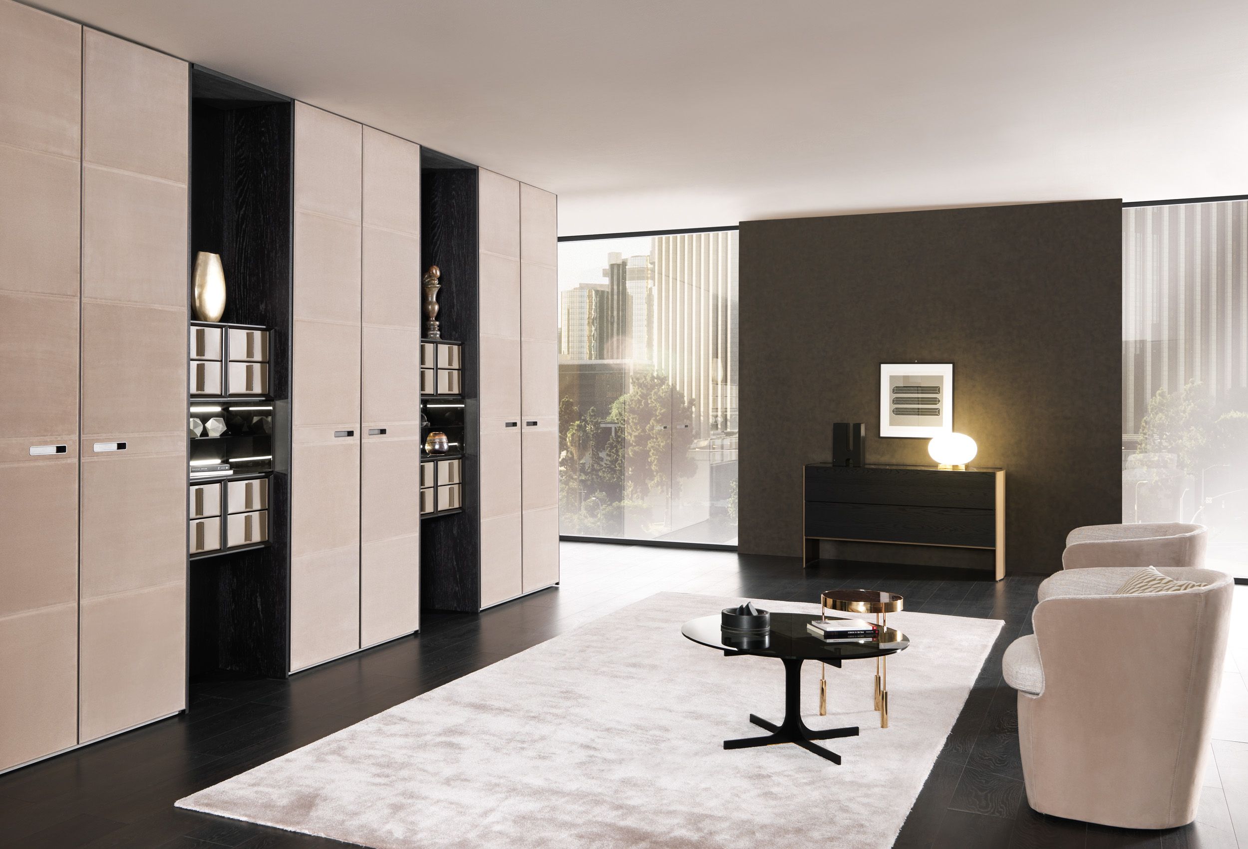 Секционный шкаф из искусственной кожи MisuraEmme LONDON ARCH-00024167 - Вид №5