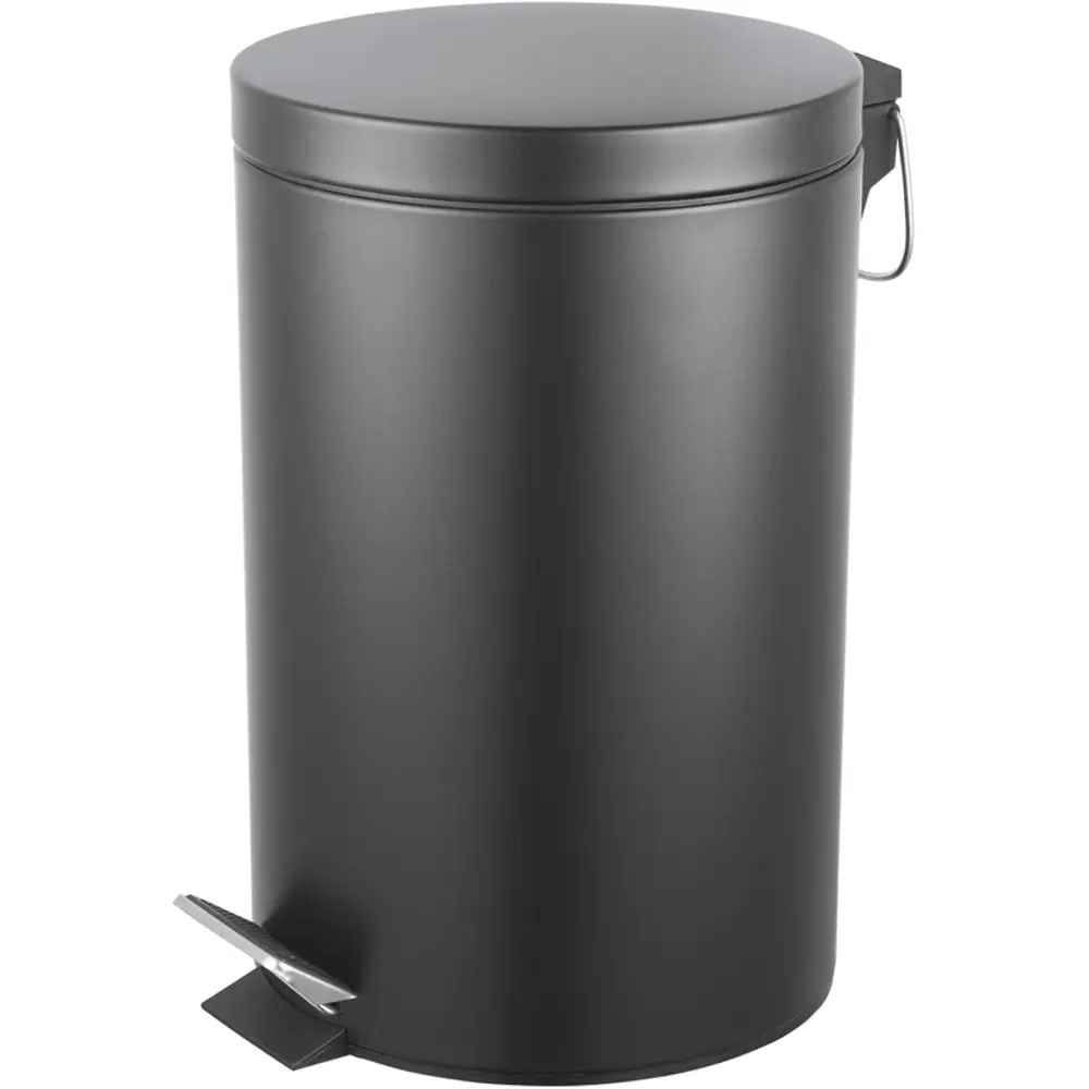 Бак для мусора в ванную комнату KONSENSA Терни 12 л сталь цвет черный STLM-2155300 - Вид №2