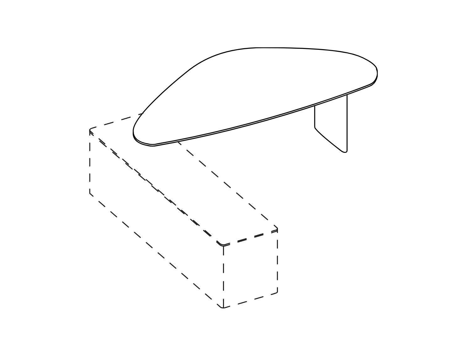 Твердый деревянный регулируемый по высоте исполнительный стол Spiegels x. air ARCH-00025872 - Вид №1