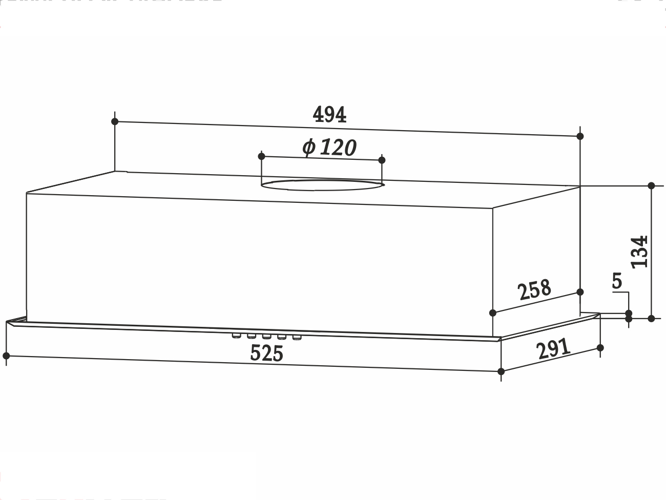 5352279 Вытяжка полновстраиваемая EXITEQ EX-1276 серебристый STDN-0136838 - Вид №7