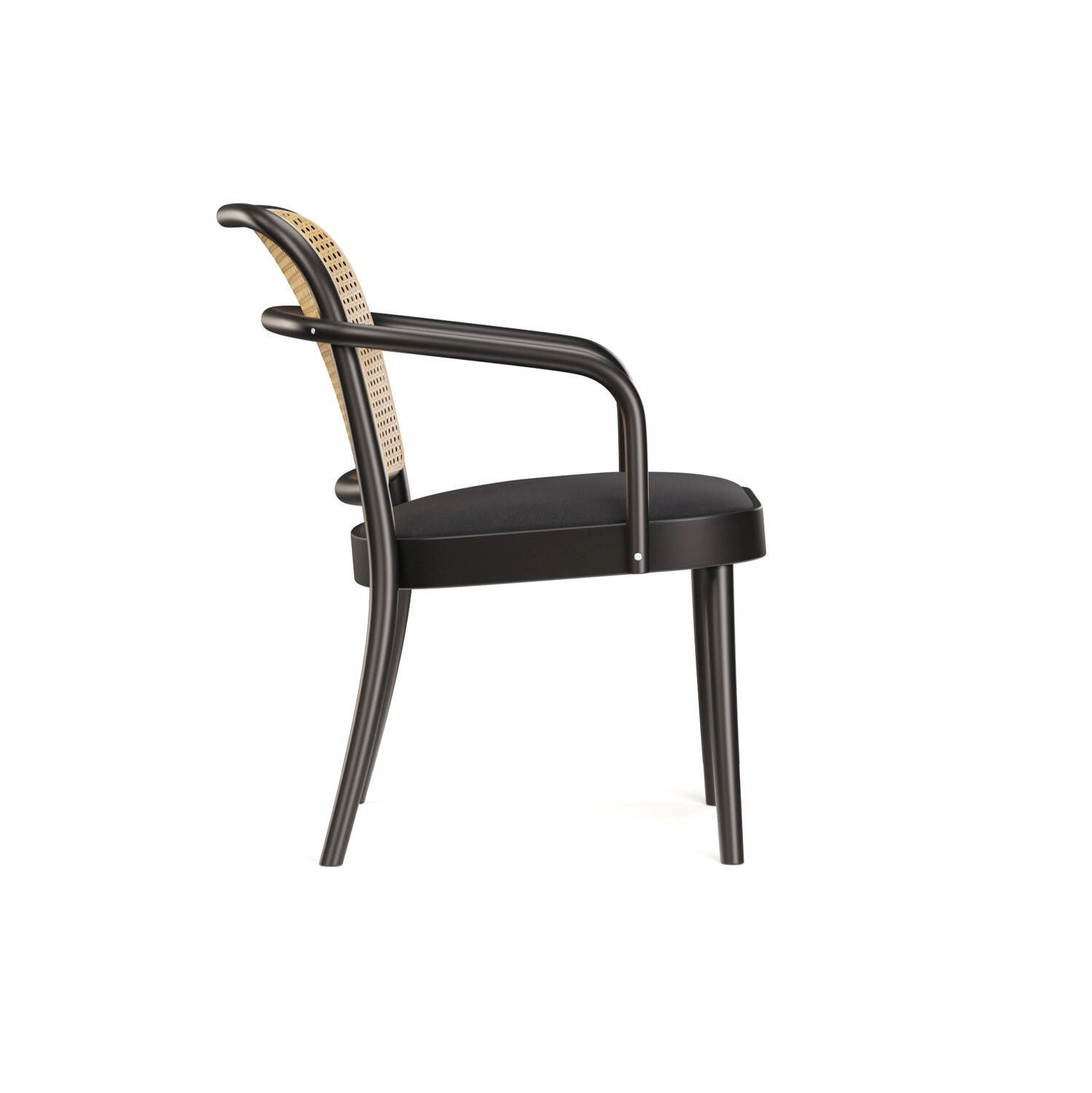 Венское соломенное кресло с подлокотниками с мягким сиденьем TON 811 ARCH-00053487 - Вид №1