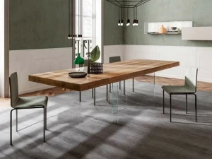 Lago Раздвижной стол из дерева и стекла Air