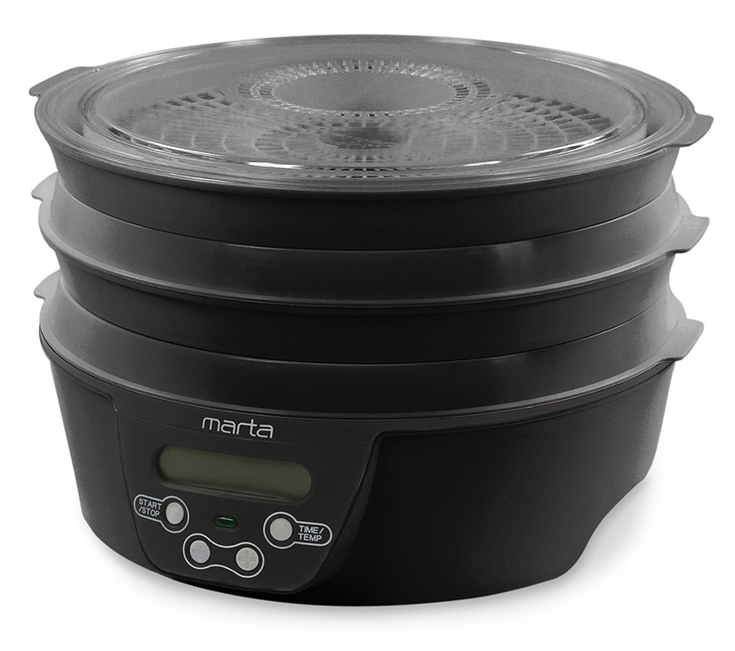 9934667 Сушилка для овощей и фруктов MARTA MT-FD1888A черный STDN-0151120 - Вид №4