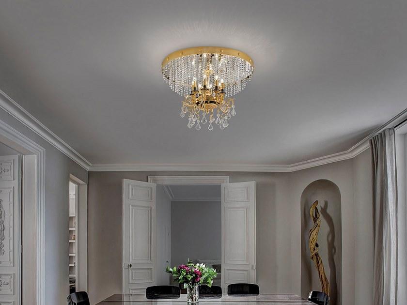 Masiero Потолочный светильник из латуни с кристаллами Odessa sun-id-1396946 - Вид №1