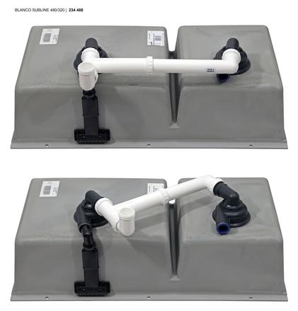 523584 Кухонная мойка Blanco Subline 480/320-U антрацит  Blanco Subline Антрацит - Вид №4