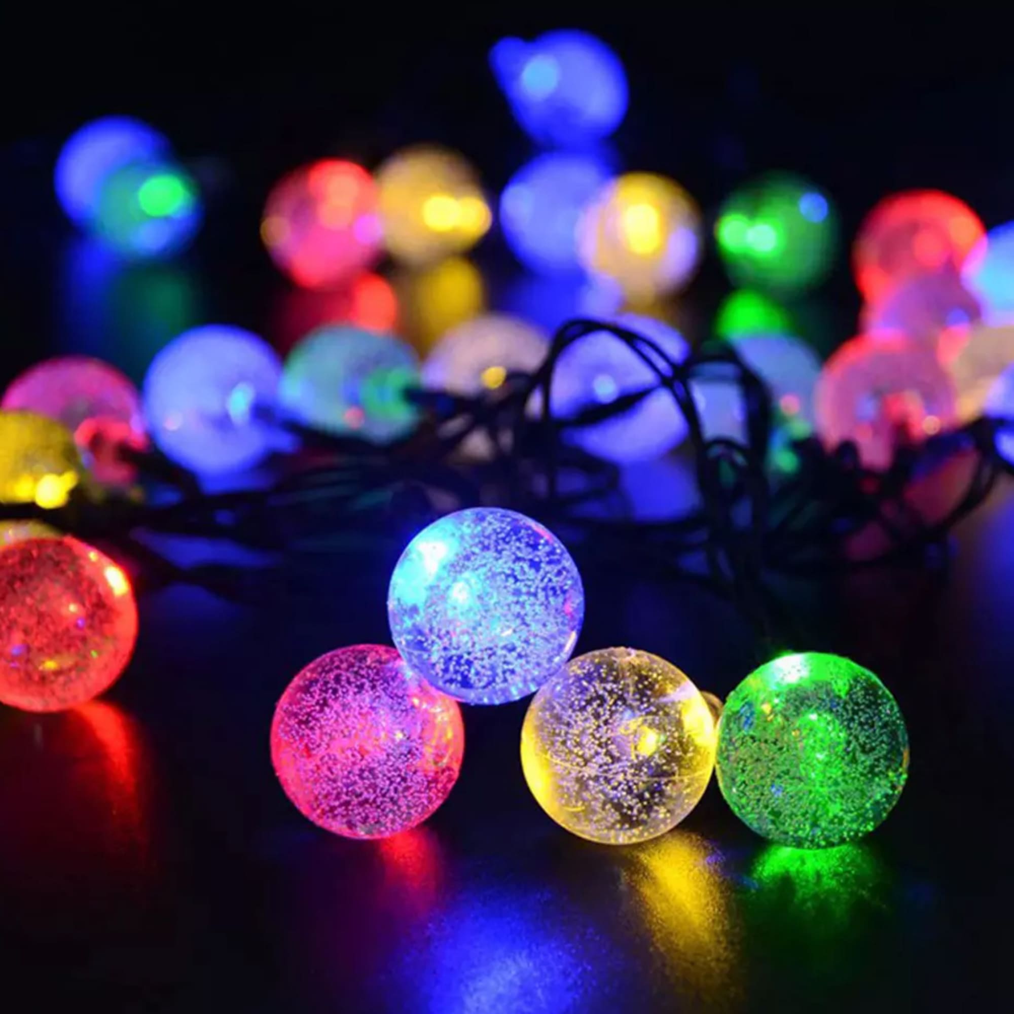 83544145 Электрогирлянда комнатная Cadena «Шарики с кристаллами» 2.5 м 20 LED мультисвет IP44 Santreyd  - Вид №1