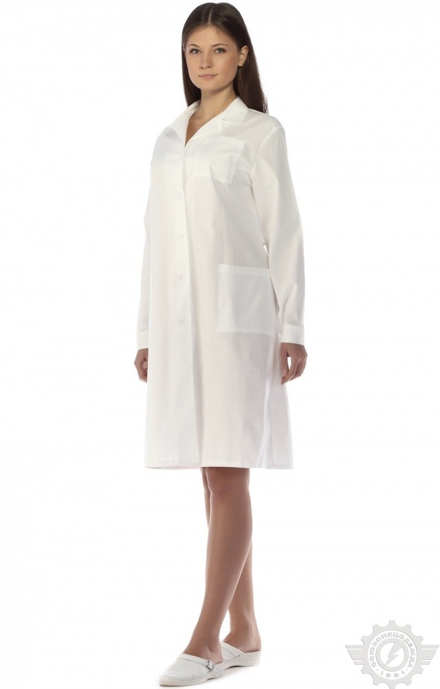 61694 Халат женский белый  Медицинская одежда  размер 52-54/170-176 Спецодежда  - Вид №8