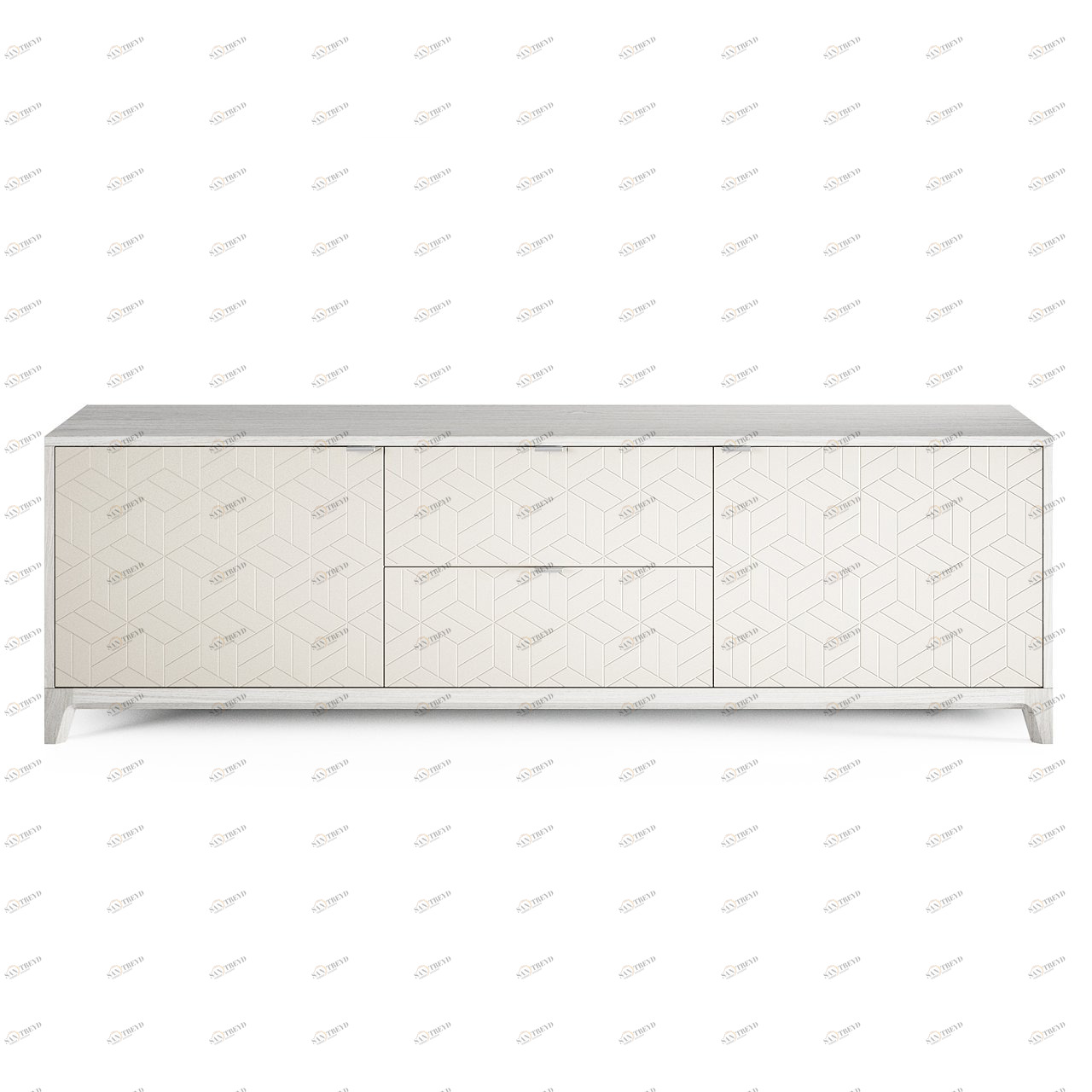 Тумба под телевизор с ящиками слоновая кость Case №2 THE IDEA  210276 Белый 