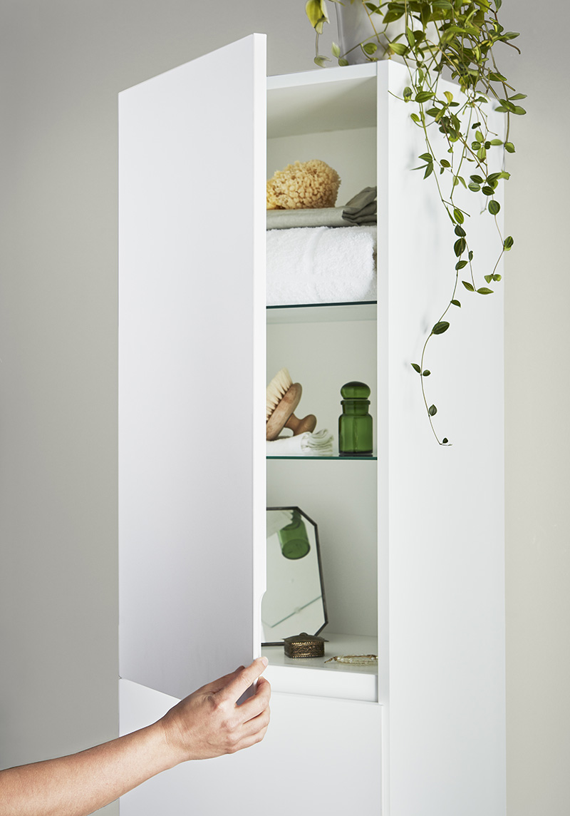 320123 Высокий Шкаф Flex City White Shiny Noro  Белый глянцевый  - Вид №1