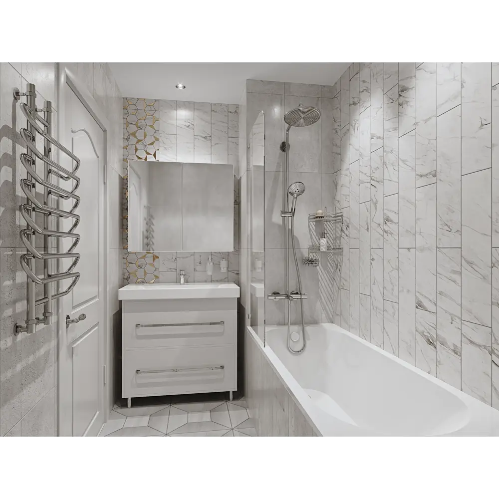 Плитка настенная Stone 30х60 см 1.62 м² цвет светло-серый BELANI STLM-2102867 - Вид №7