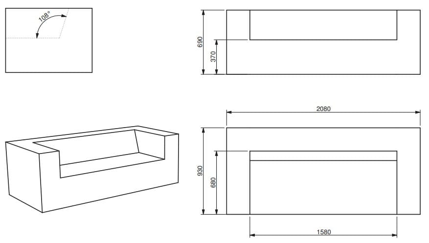 2-местный диван из пены QM Quinze & Milan ARCH-00044776 - Вид №6