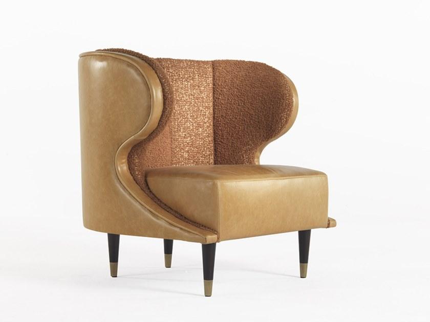 Gianfranco Ferré Home Кожаное кресло с подлокотниками Dunlop sun-id-1400366 - Вид №1