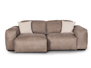 2-местный секционный диван из кожи Бронко