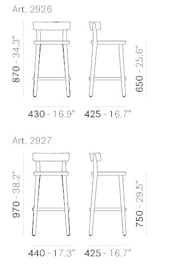 Высокий стул из ясеня Pedrali Народная ARCH-00110472 - Вид №5