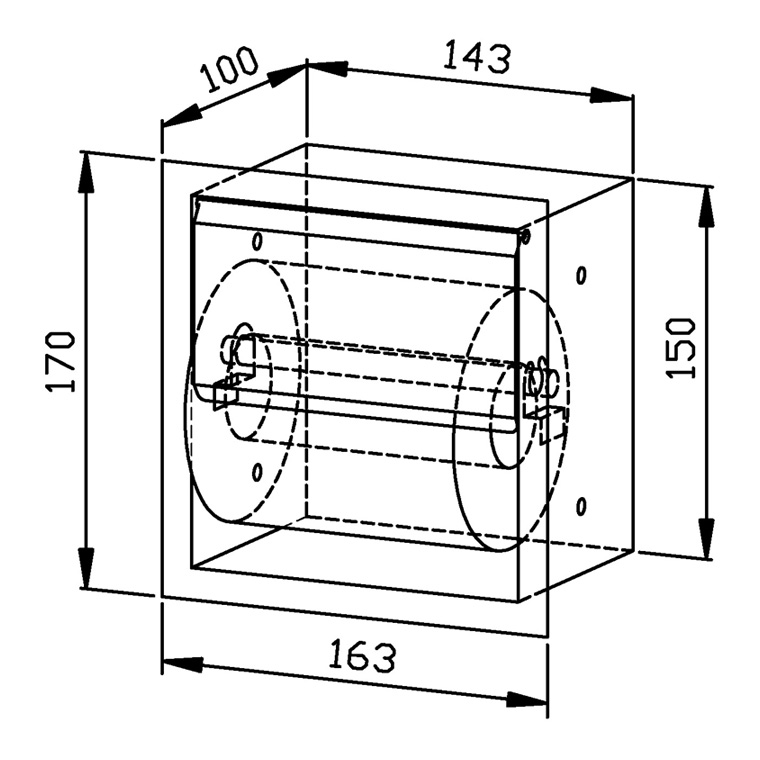 731740 Держатель рулона туалетной бумаги для скрытого монтажа WP157 WAGNER_EWAR A-LINE Wagner Ewar  - Вид №1