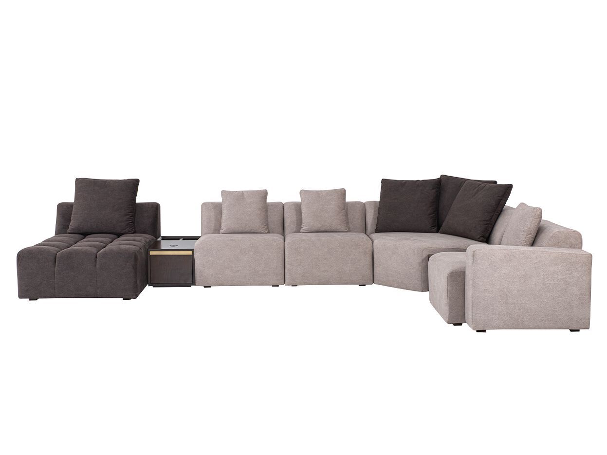 Модульный угловой диван из ткани NDESIGN шоколад ARCH-00016074