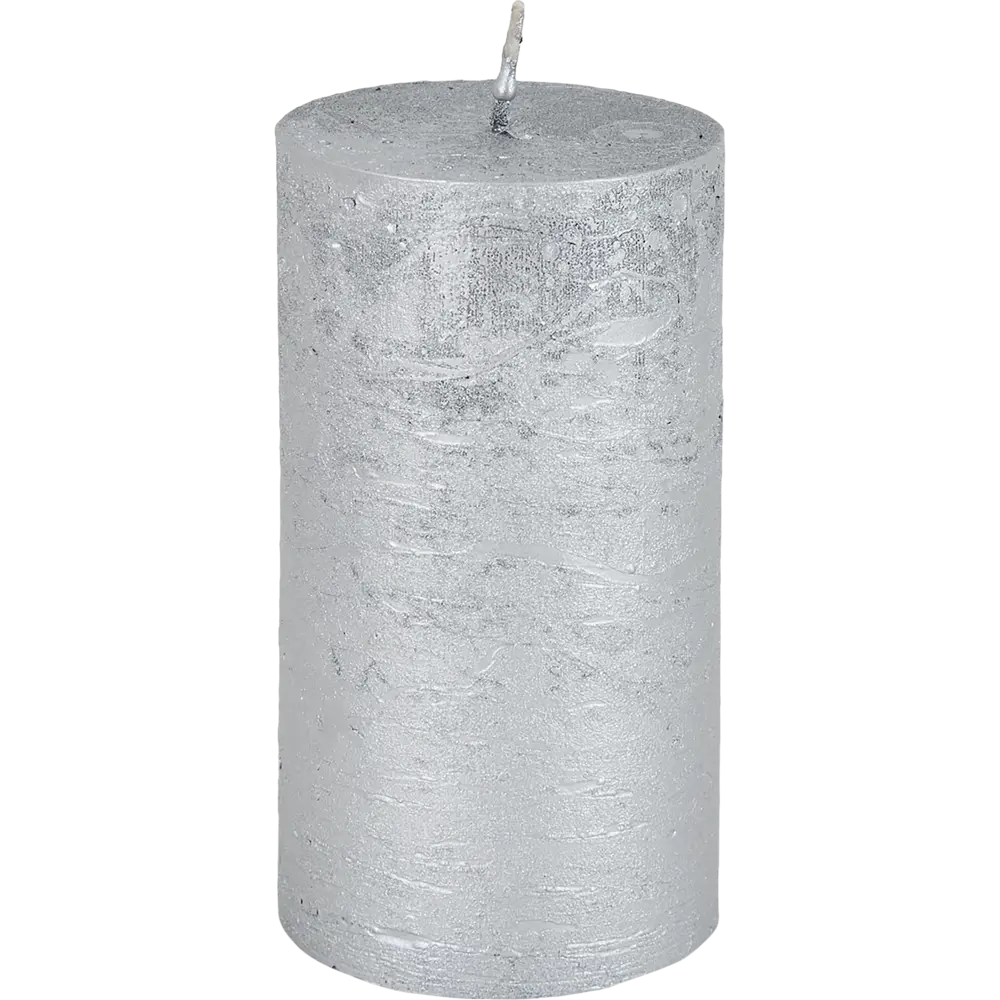 Santreyd Свеча-столбик «Рустик» серебристая для интерьерного декора 83305493 STLM-0040299