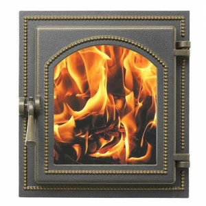 Дверка каминная Везувий 270 (бронза)