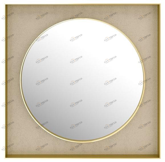 FRATO Квадратное зеркало в коже с настенной рамой  Fac050015aan 