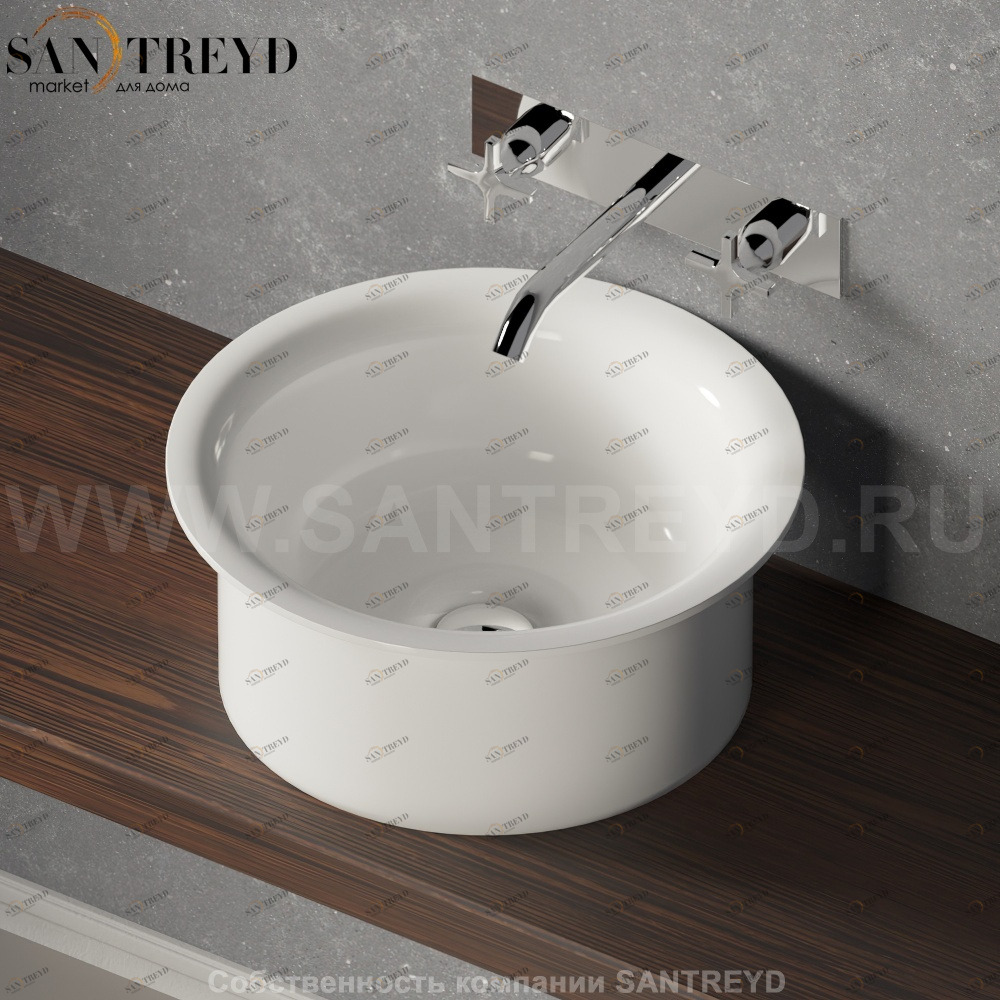 ACER1061ZZZ Накладная раковина на столешницу  круглая Agape 