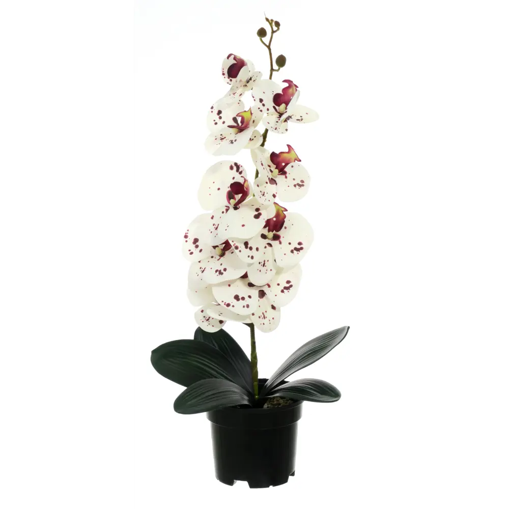 89356247 Искусственное растение в горшке орхидея h50 см цвет тигровый STLM-0951485 Santreyd  - Вид №1