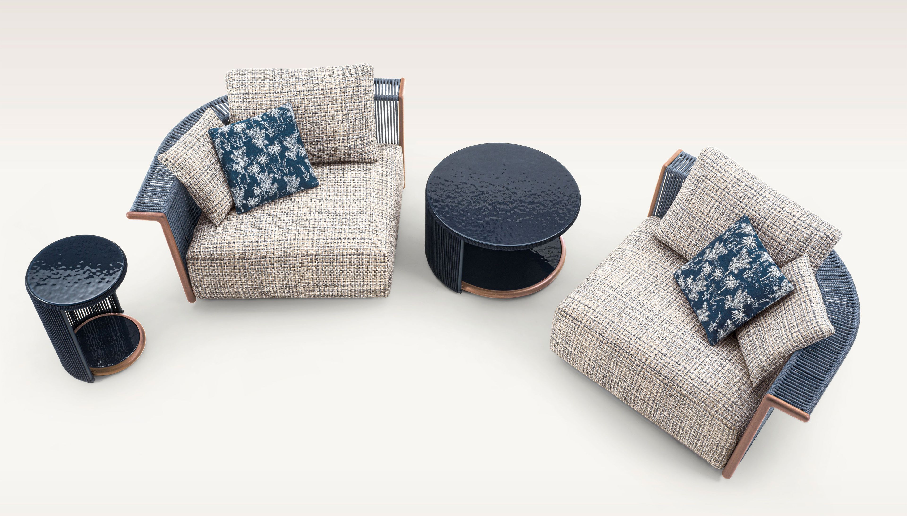 Тканевый угловой съемный садовый стул Longhi курорт ARCH-00064940