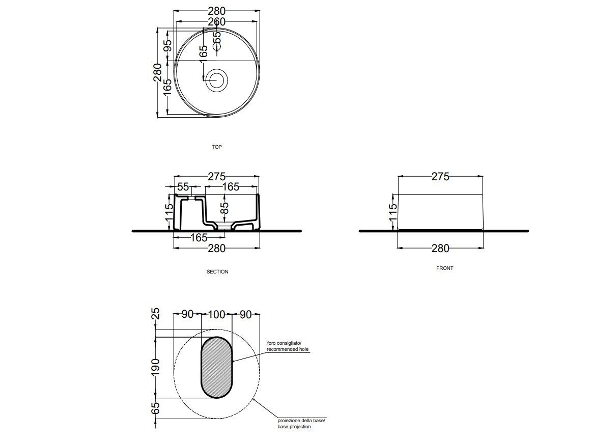 Керамическая круглая столешница Ceramica Cielo Les Petites ARCH-00036534 - Вид №3