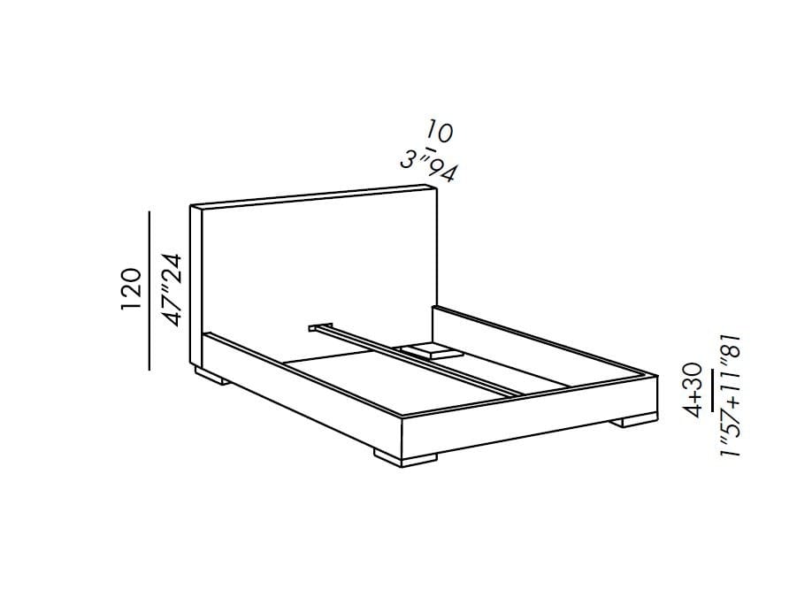 Съемная двуспальная кровать из ткани Meridiani STONE ARCH-00058217 - Вид №6