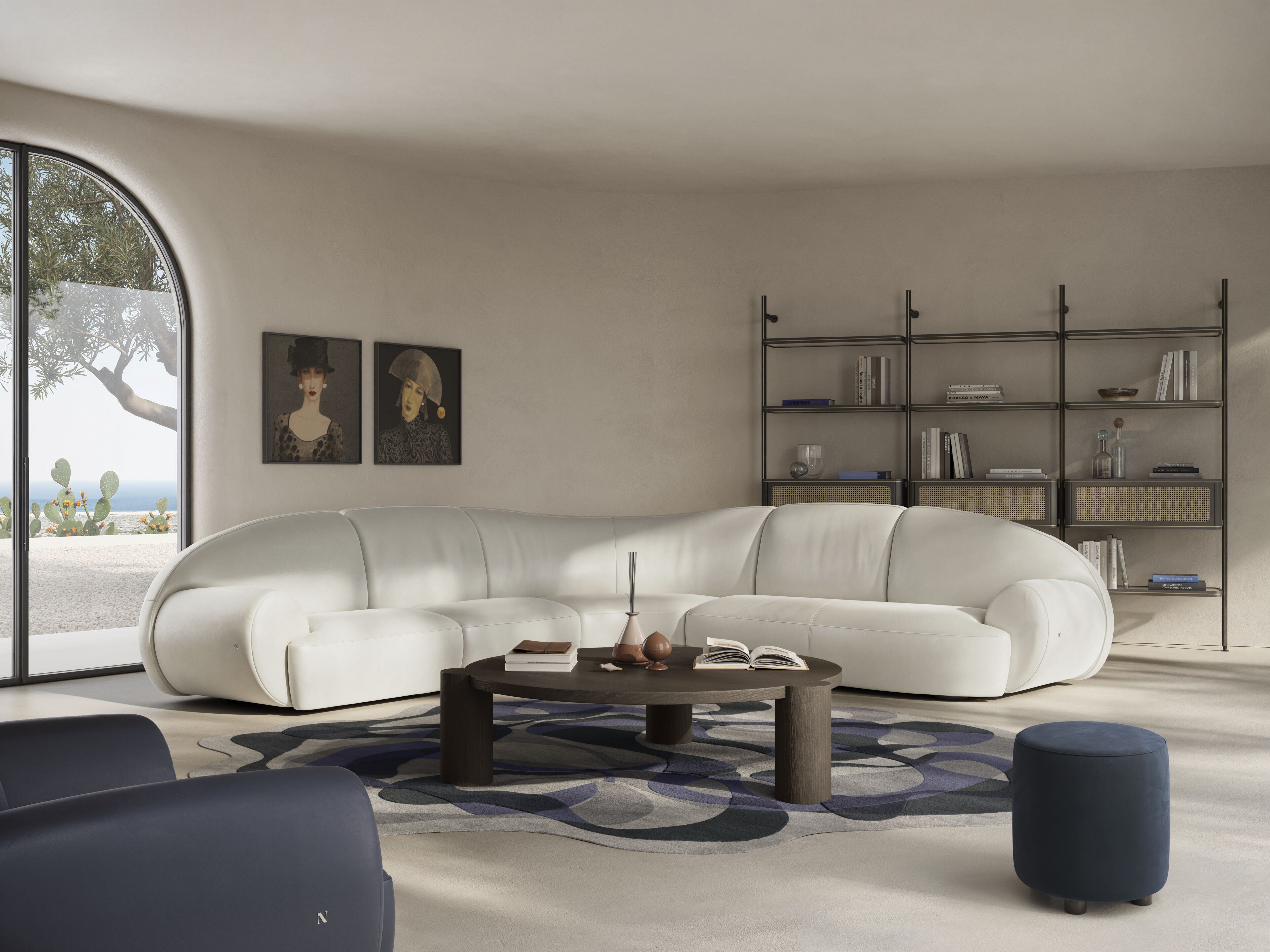 Кожаный угловой диван Natuzzi Italia память ARCH-00080548 - Вид №2