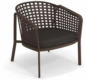 emu Кресло для отдыха из алюминия и квадратной плетеной веревки Carousel 1217