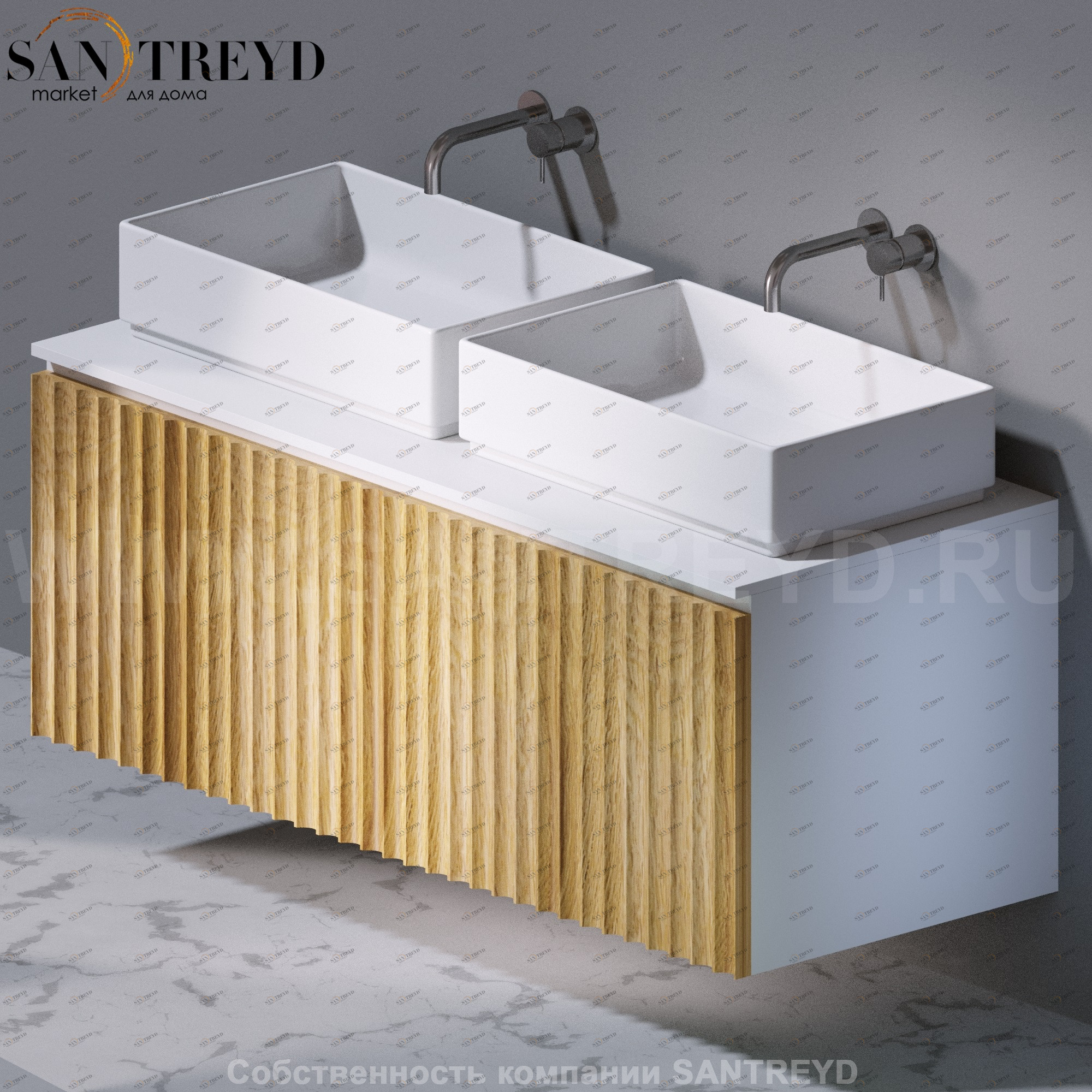 AeT ITALIA Wodo Настенная тумба с 2-мя ящиками C296