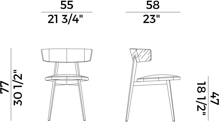 Potocco Стул из ткани Otta 940 - Вид №3