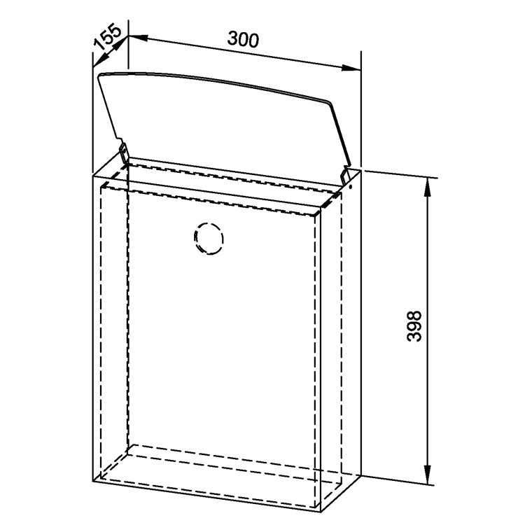 727350 Урна для гигиенических отходов WP179-2 WAGNER_EWAR A-LINE Wagner Ewar  - Вид №1