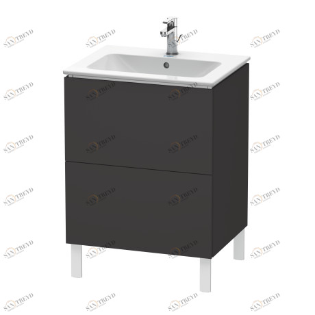 LC662508080 Тумбочка напольная L-Cube #LC6625 620 x 481 мм Graphit Super Matt Duravit