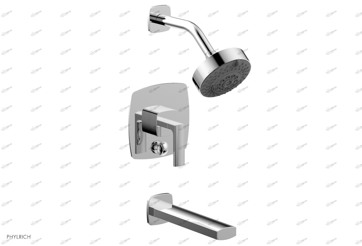 Смеситель для душа RADI Phylrich  181-27-026 Хромированный 